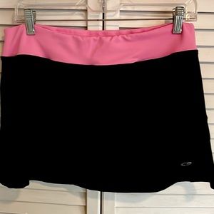 CHAMPION Black w/Pink Waistband Skort, Size Medium